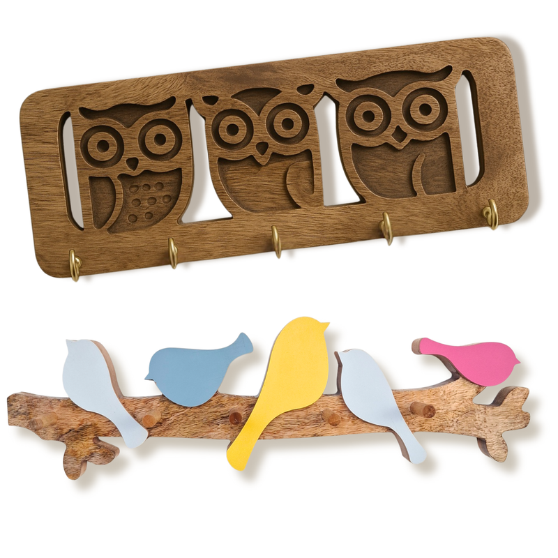 Solid Wood Carved Keyholders