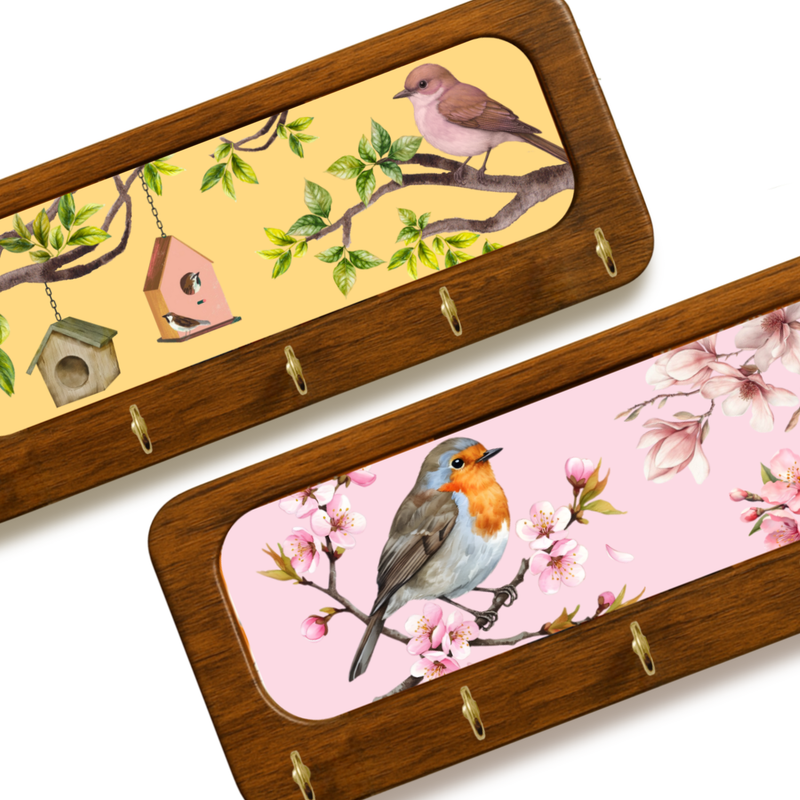 Wooden Birds Keyholders