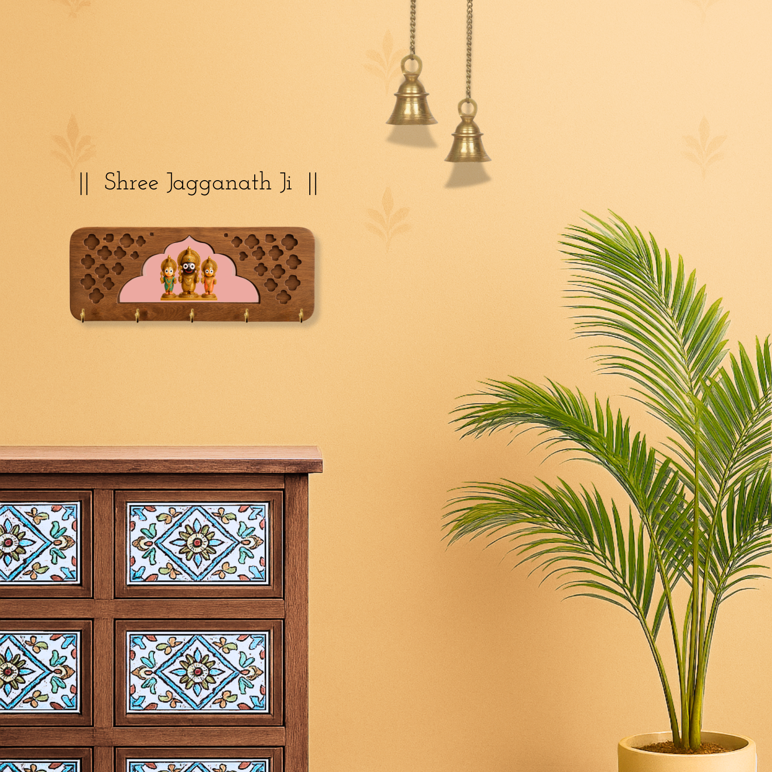 Jagannath Ji Wooden Key Holder