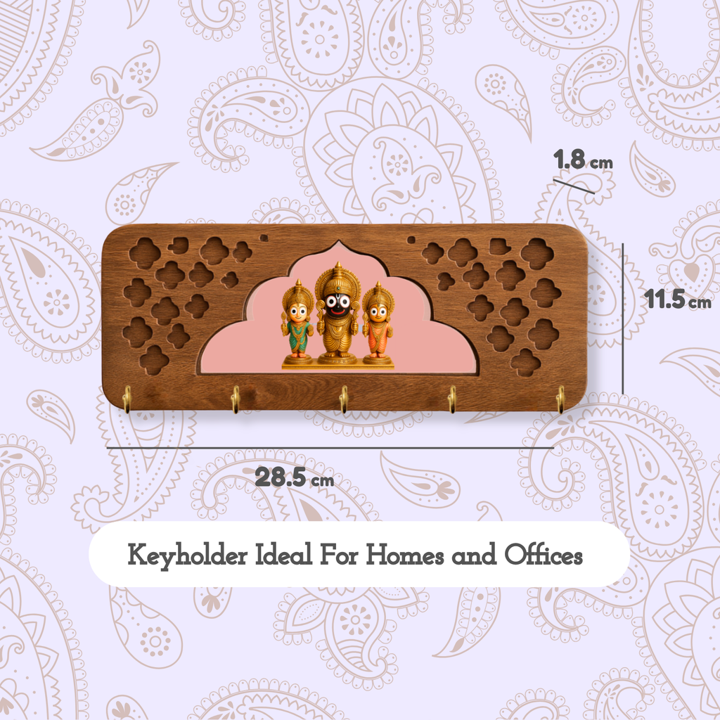 Jagannath Ji Wooden Key Holder