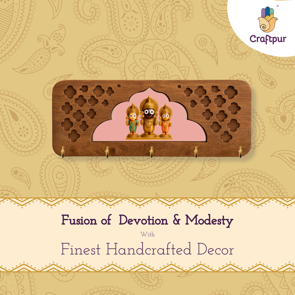 Jagannath Ji Wooden Key Holder