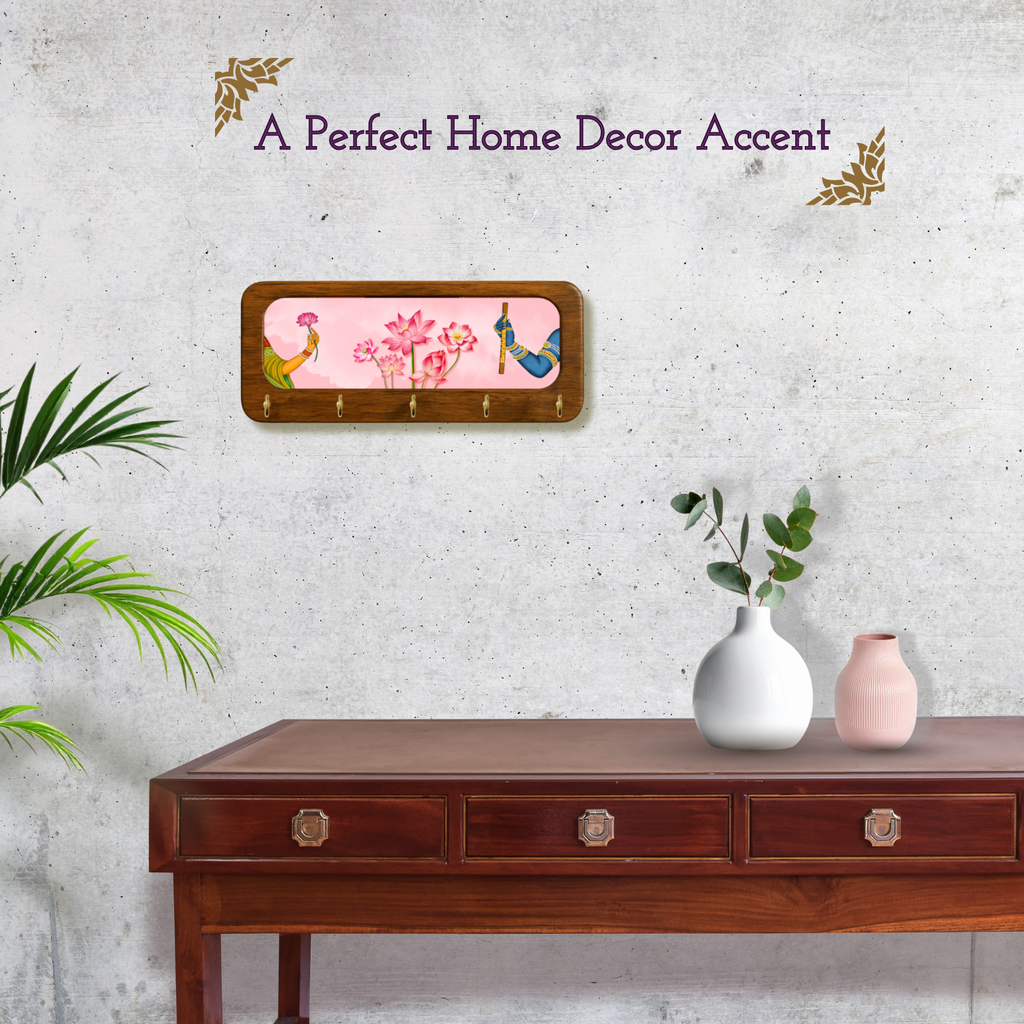 Beautifull Flower , Wooden Keyholder
