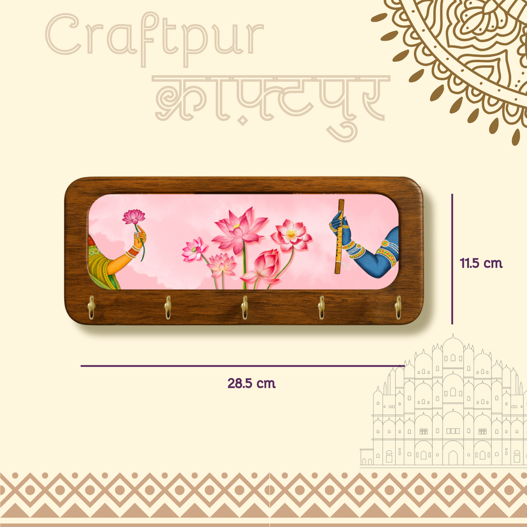 Beautifull Flower , Wooden Keyholder