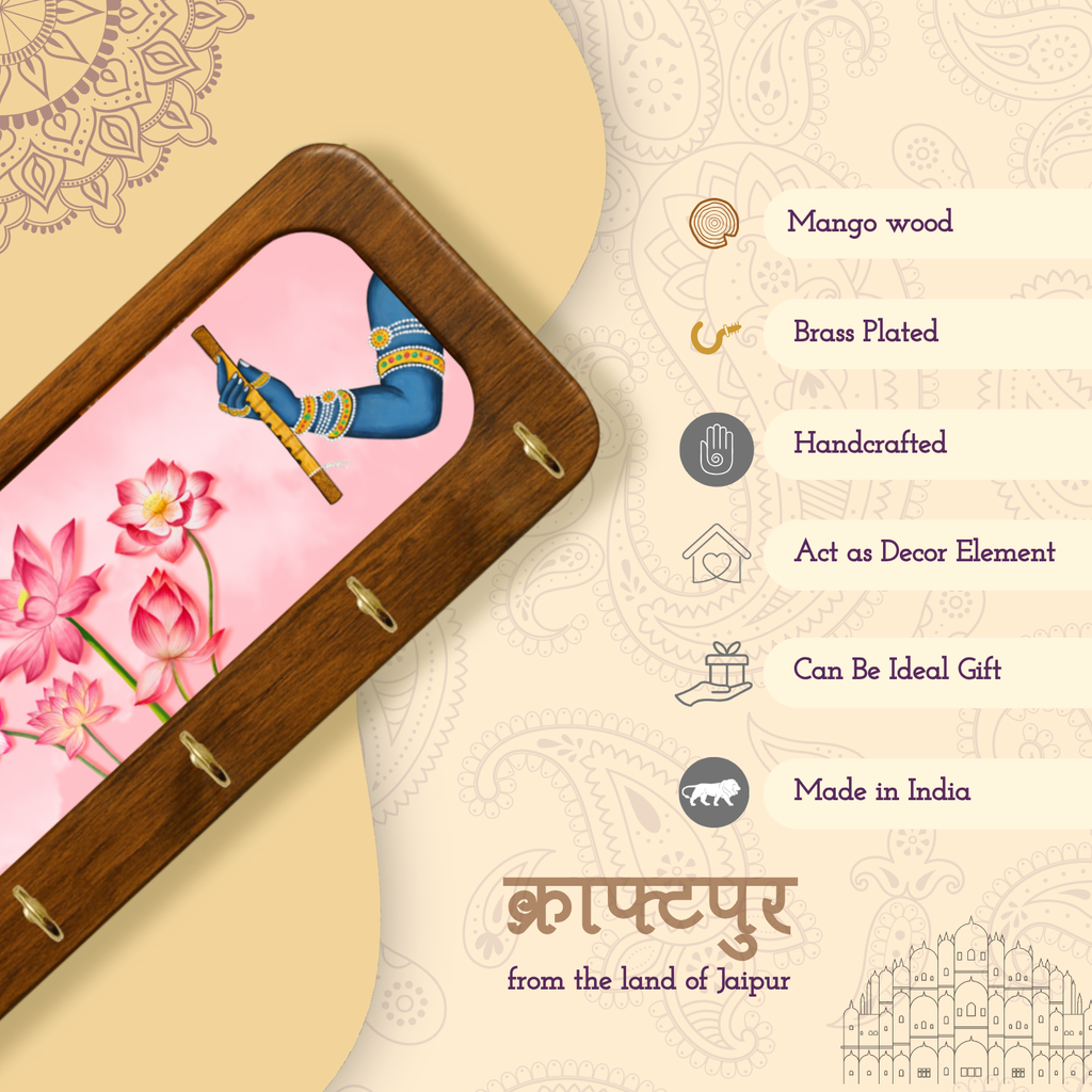 Beautifull Flower , Wooden Keyholder