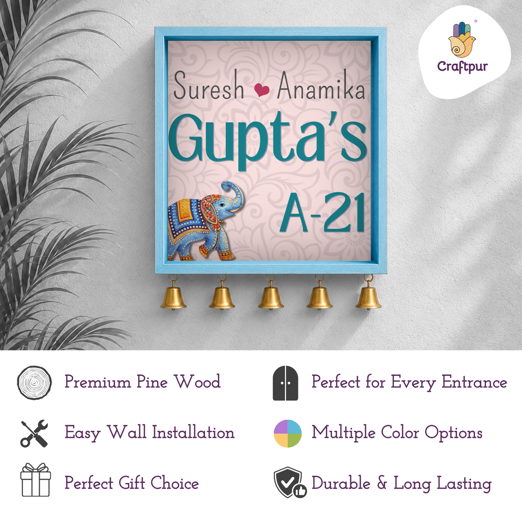 Craftpur Customized Wooden Name Plate
