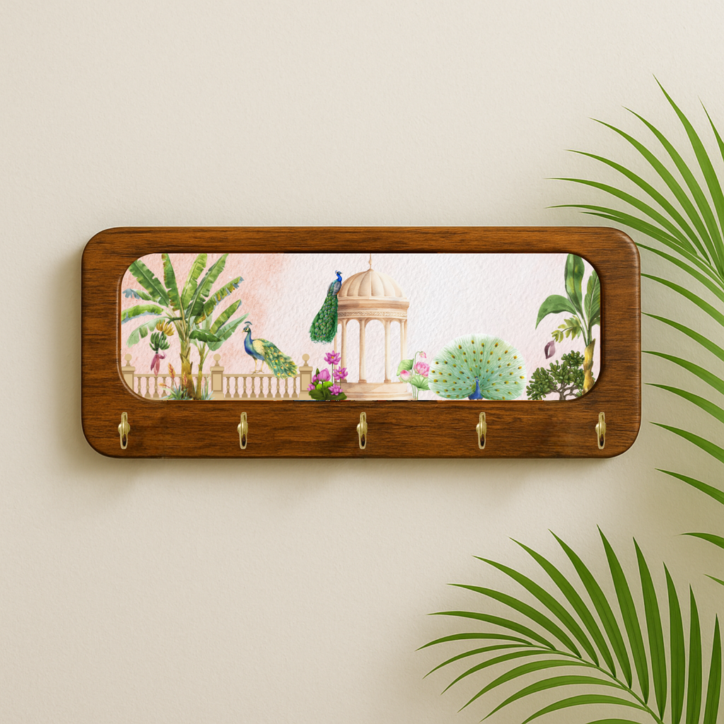 Peacock Wooden KeyHolder
