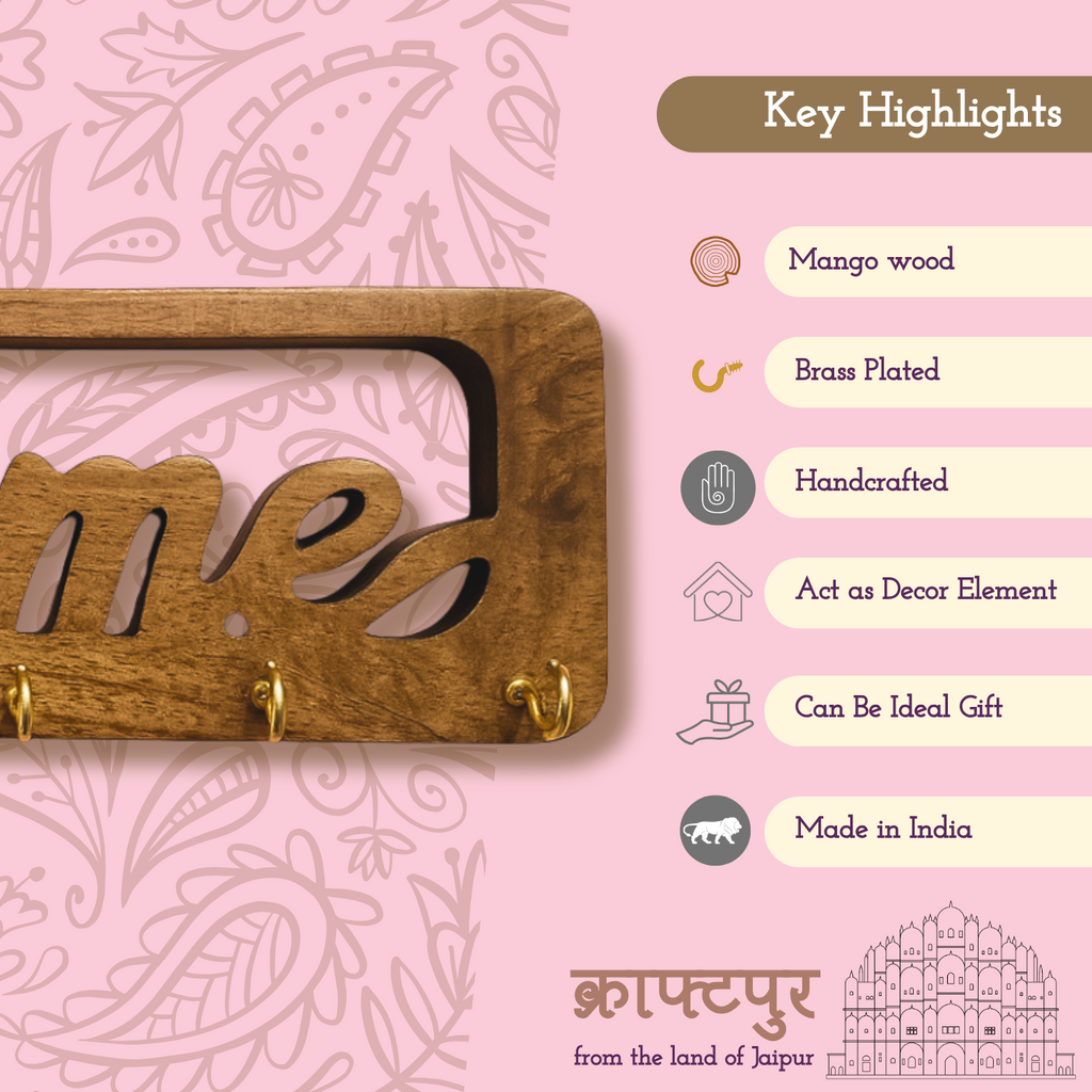 Home Solid Wood Keyholder