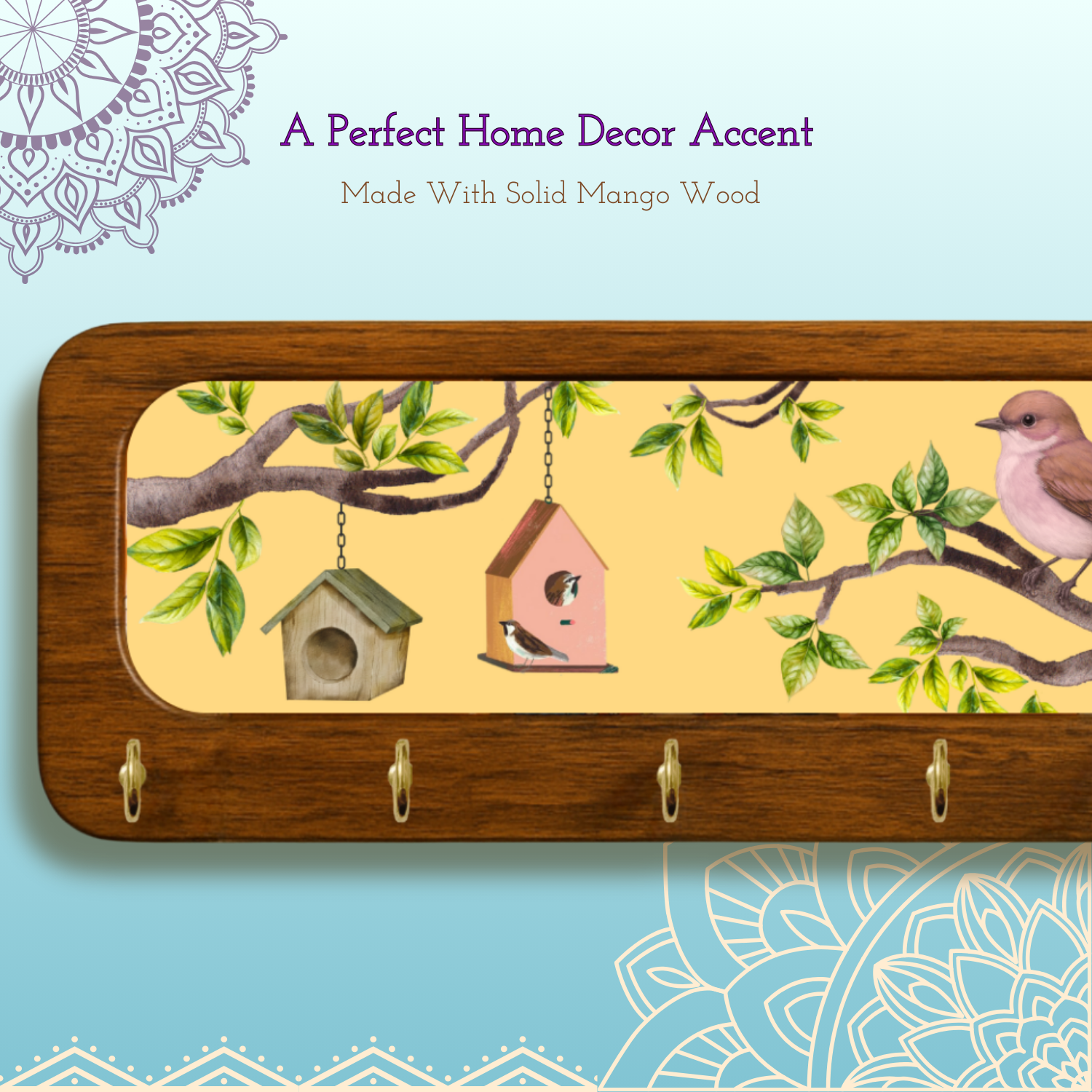 Bird Wooden Keyholder