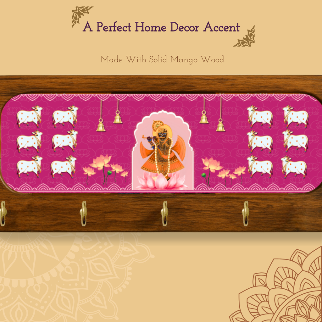 Shree Nath Ji Wooden KeyHolder