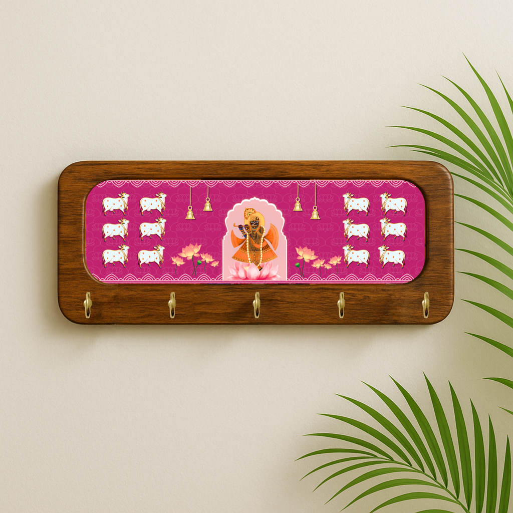 Shree Nath Ji Wooden KeyHolder