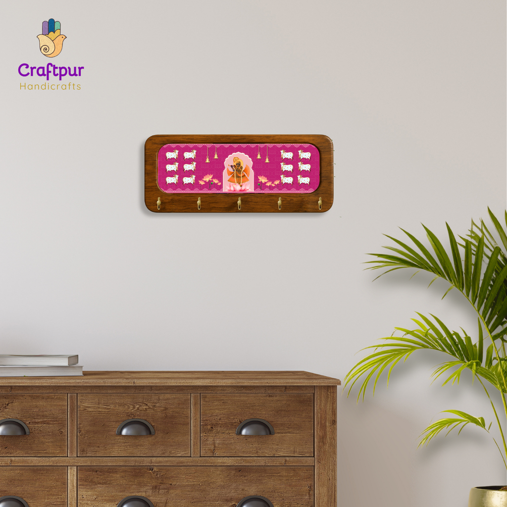 Shree Nath Ji Wooden KeyHolder