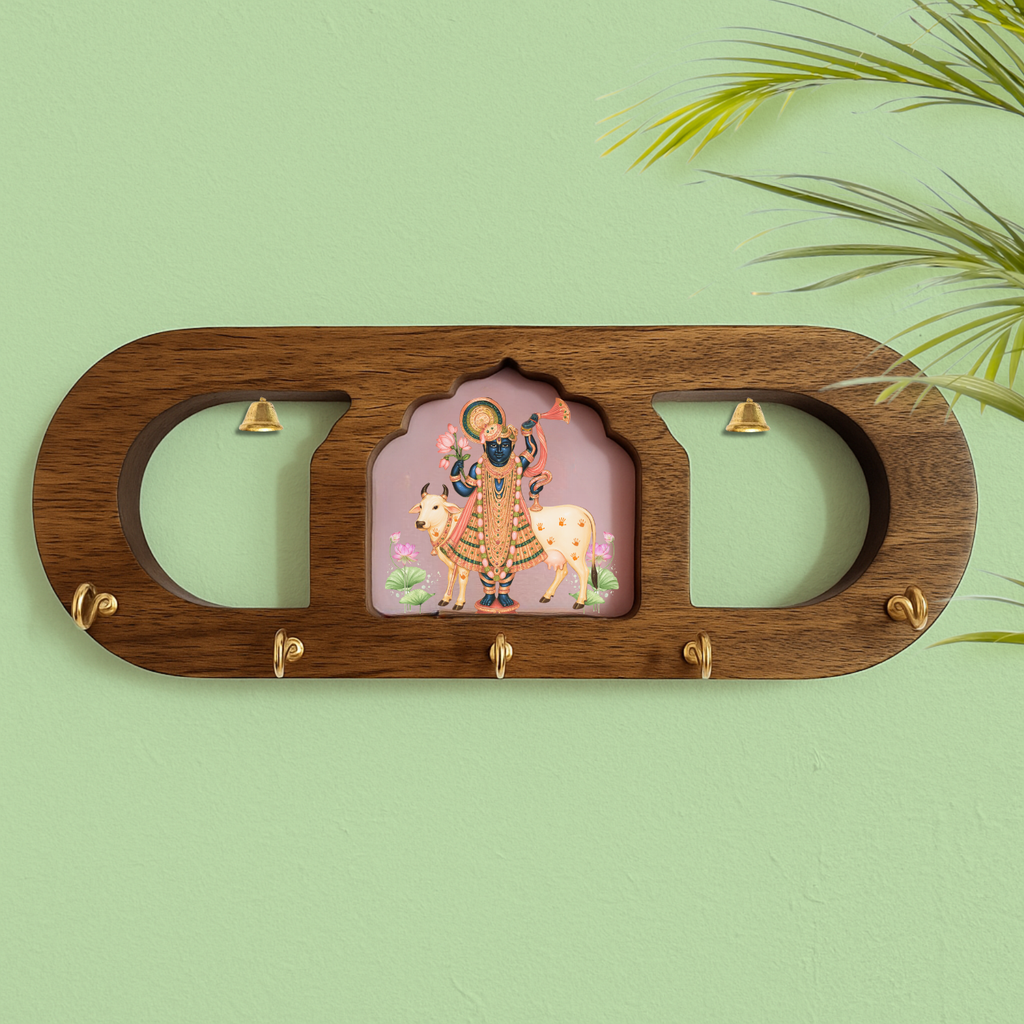 Shree Nath Ji Wooden Keyholder