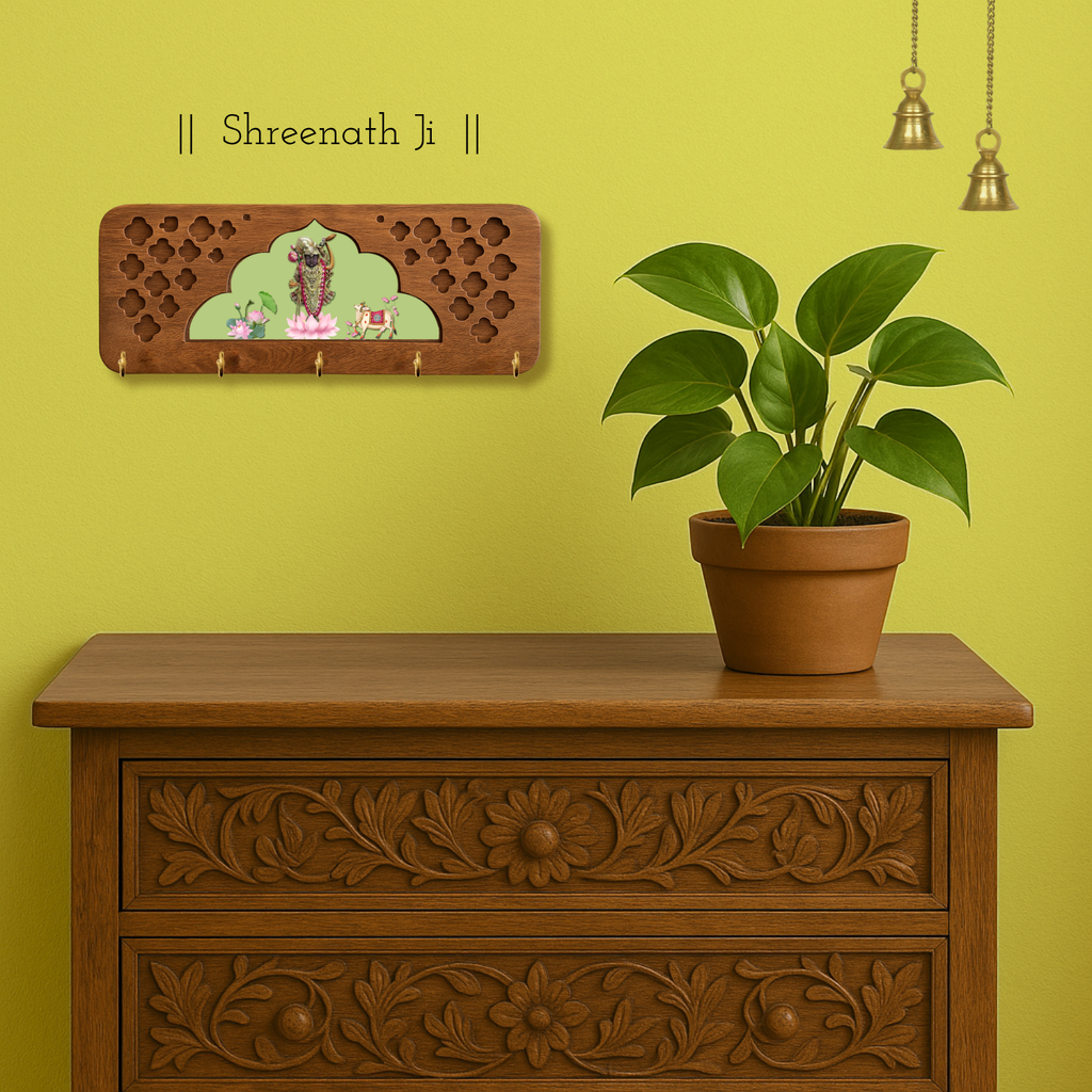 Jharokha Shreenath Ji  Wooden Keyholder