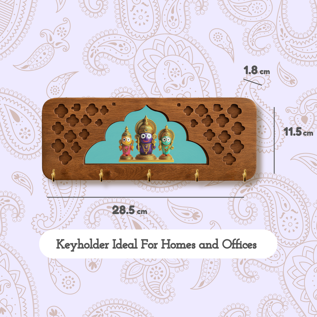 Solid Wood Jharokha Jagannath Ji keyholder