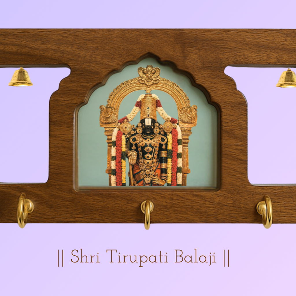 Tirupati Balaji Wooden Keyholder