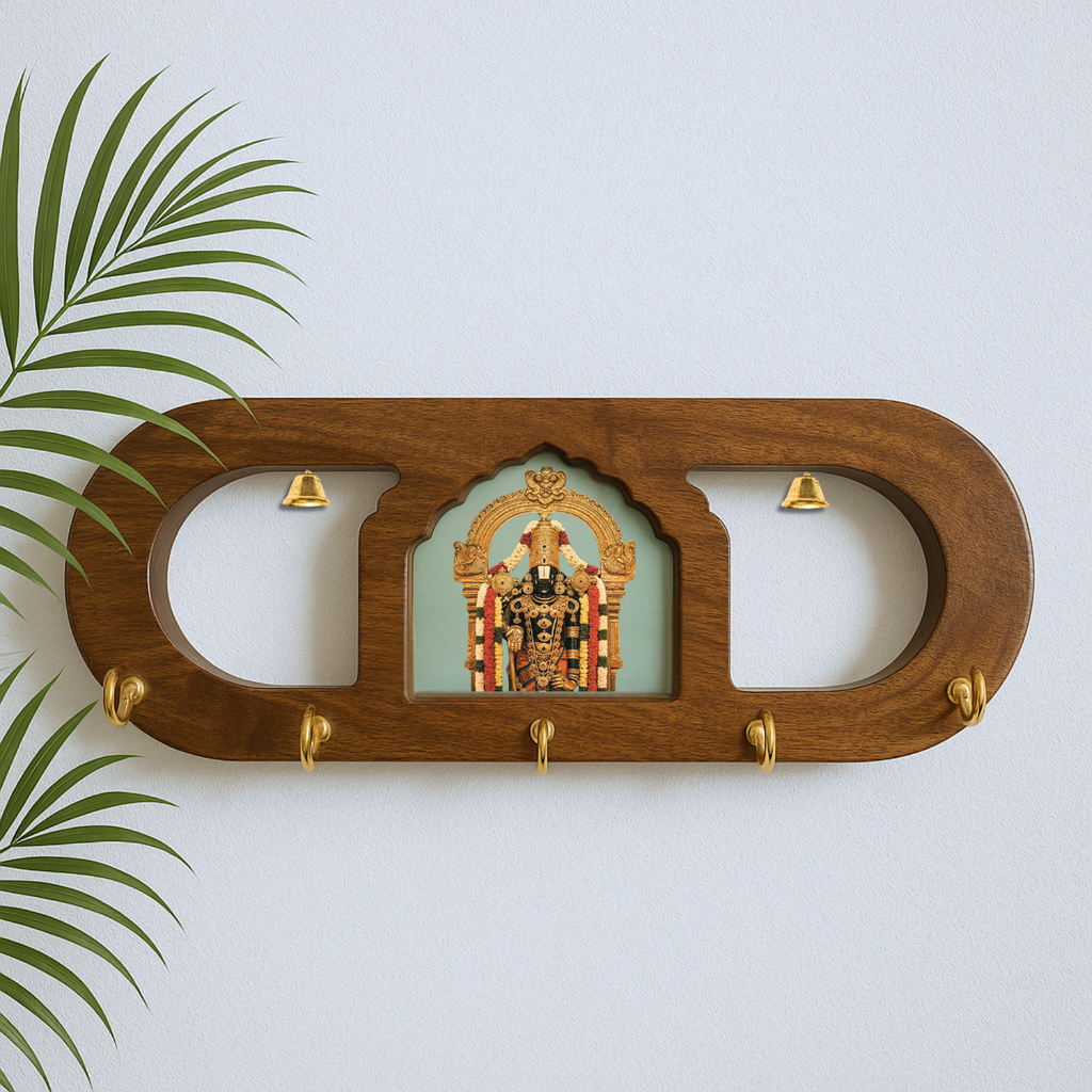 Tirupati Balaji Wooden Keyholder