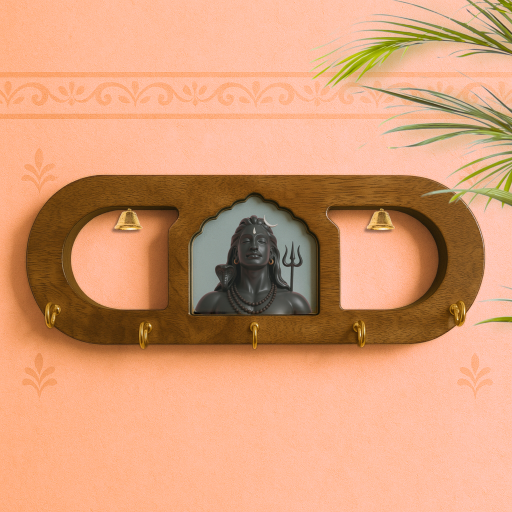 Mahadev Ji Wooden Keyholder