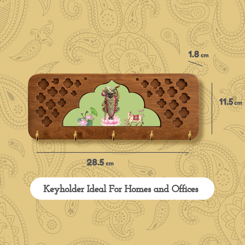 Jharokha Shreenath Ji  Wooden Keyholder