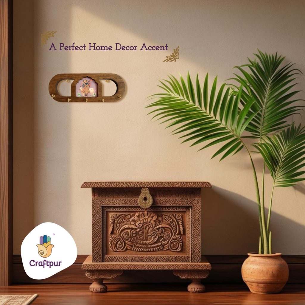 Shree Nath Ji Wooden Keyholder