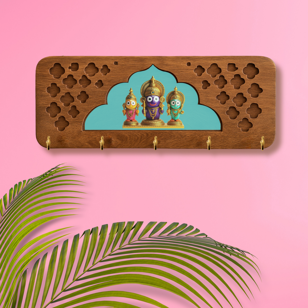 Solid Wood Jharokha Jagannath Ji keyholder