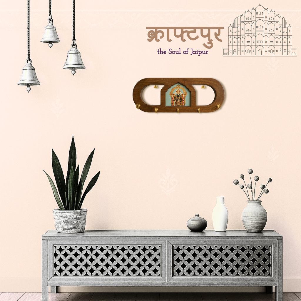 Tirupati Balaji Wooden Keyholder