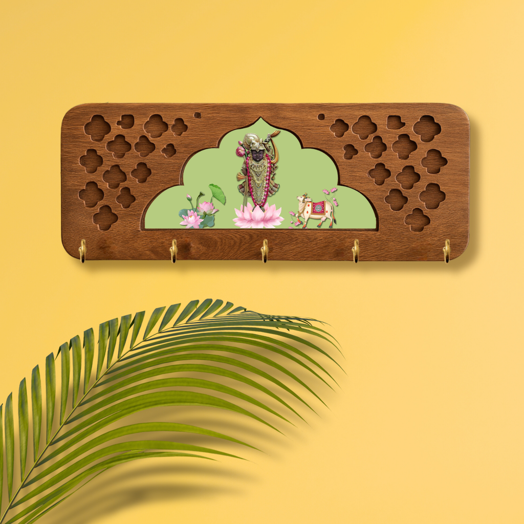 Jharokha Shreenath Ji  Wooden Keyholder