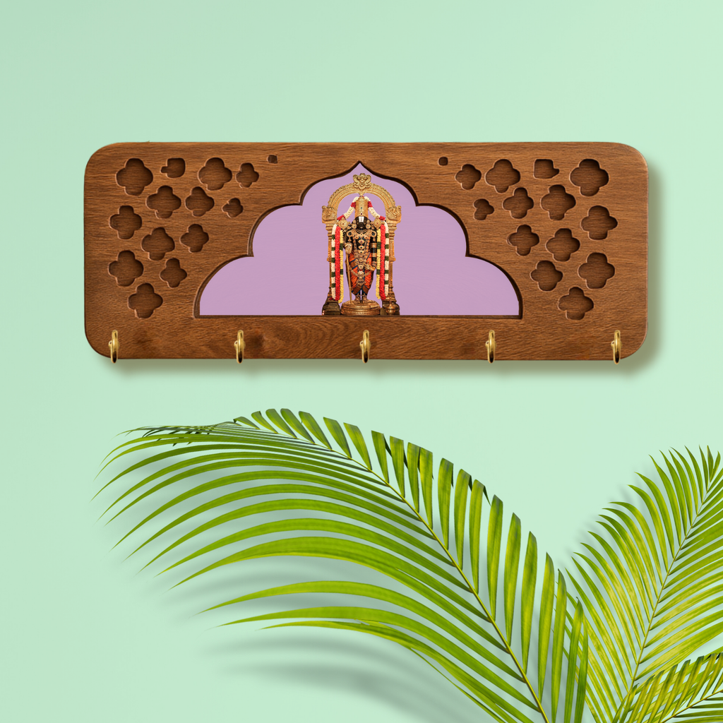 Solid Wood Jharokha Tirupati Balaji Keyholder