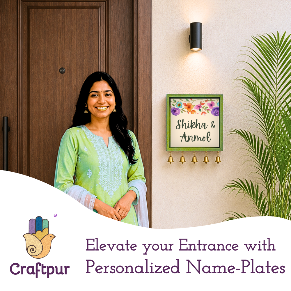 Craftpur Customized Wooden Name Plate