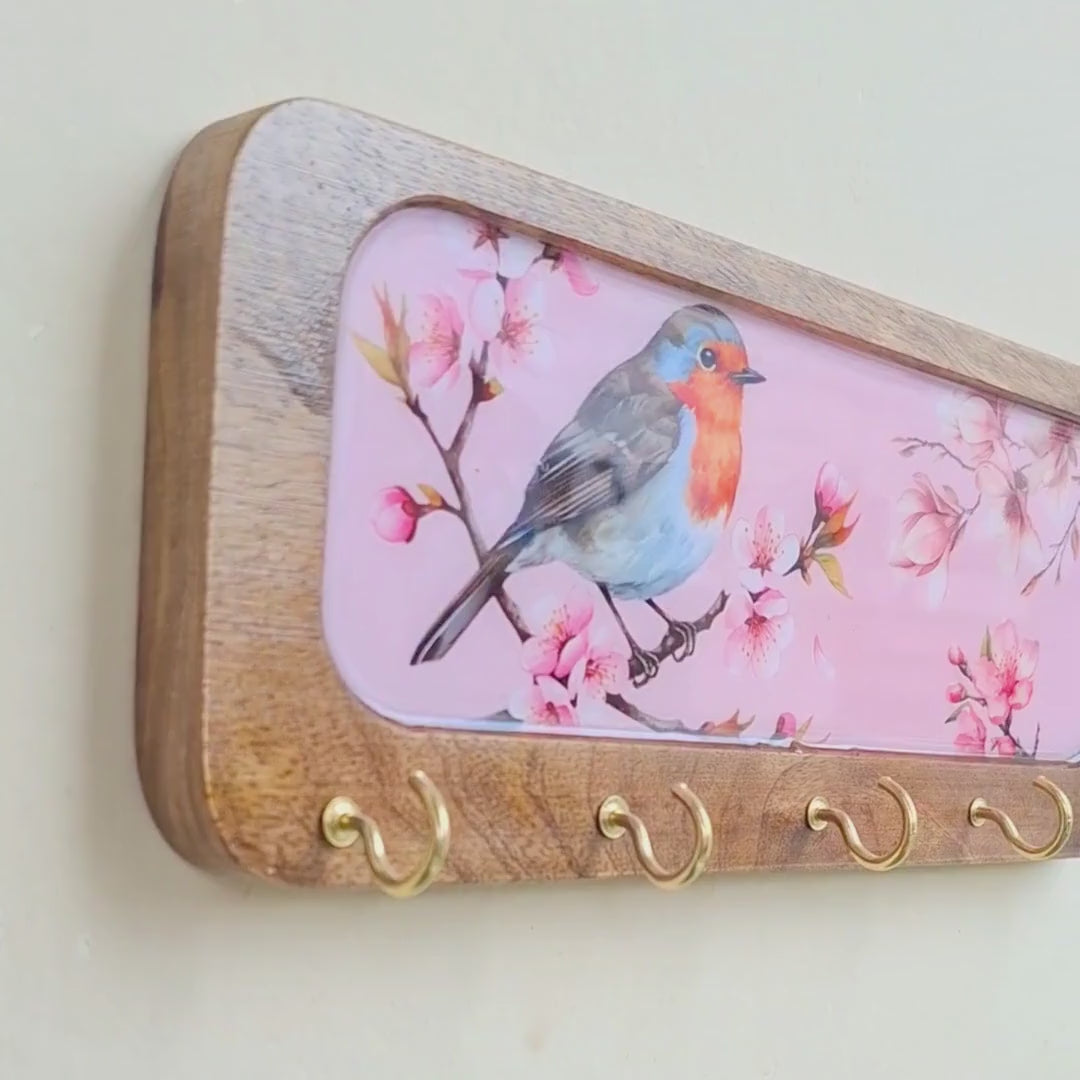 Pink Bird Keyholder