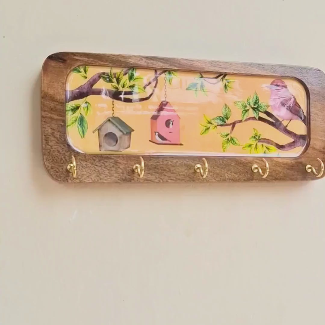 Yellow Bird Keyholder