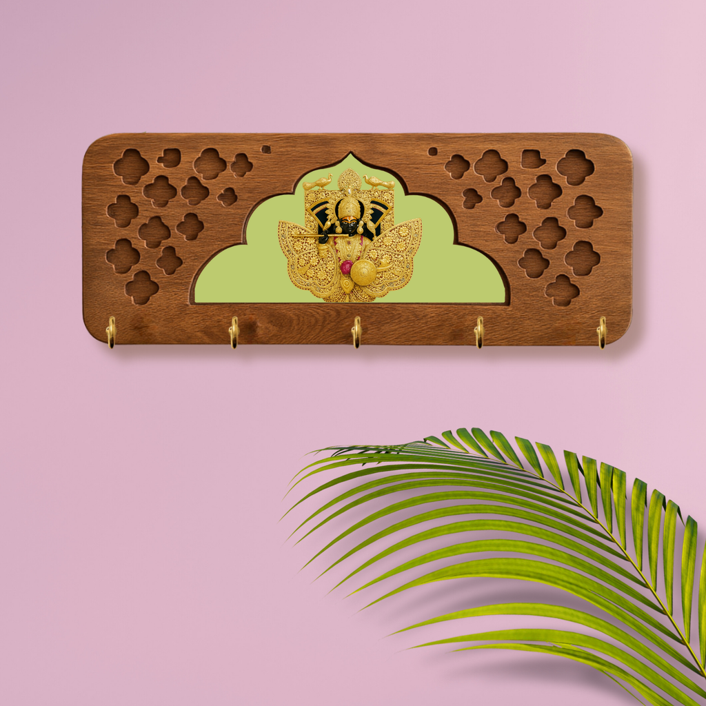 Solid Wood Jharokha Sawariya Seth Ji keyholder
