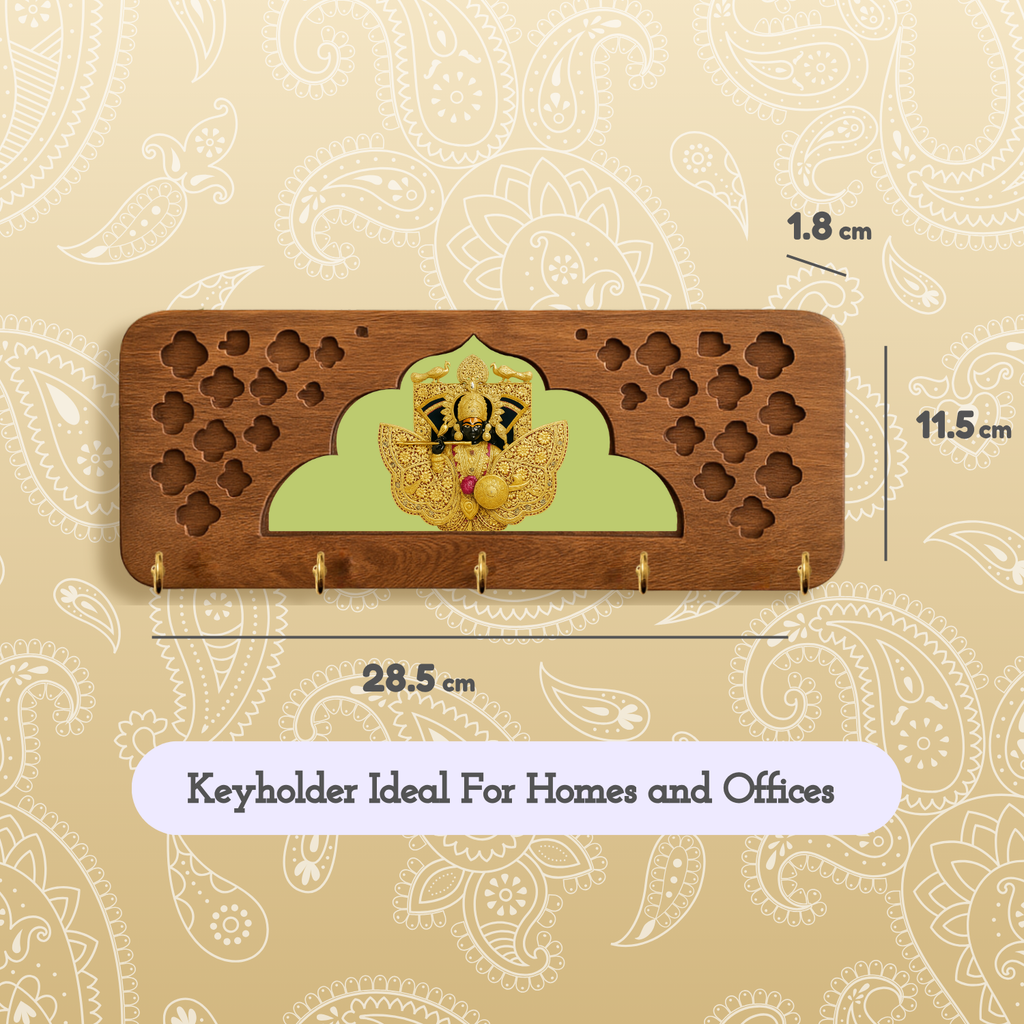 Solid Wood Jharokha Sawariya Seth Ji keyholder