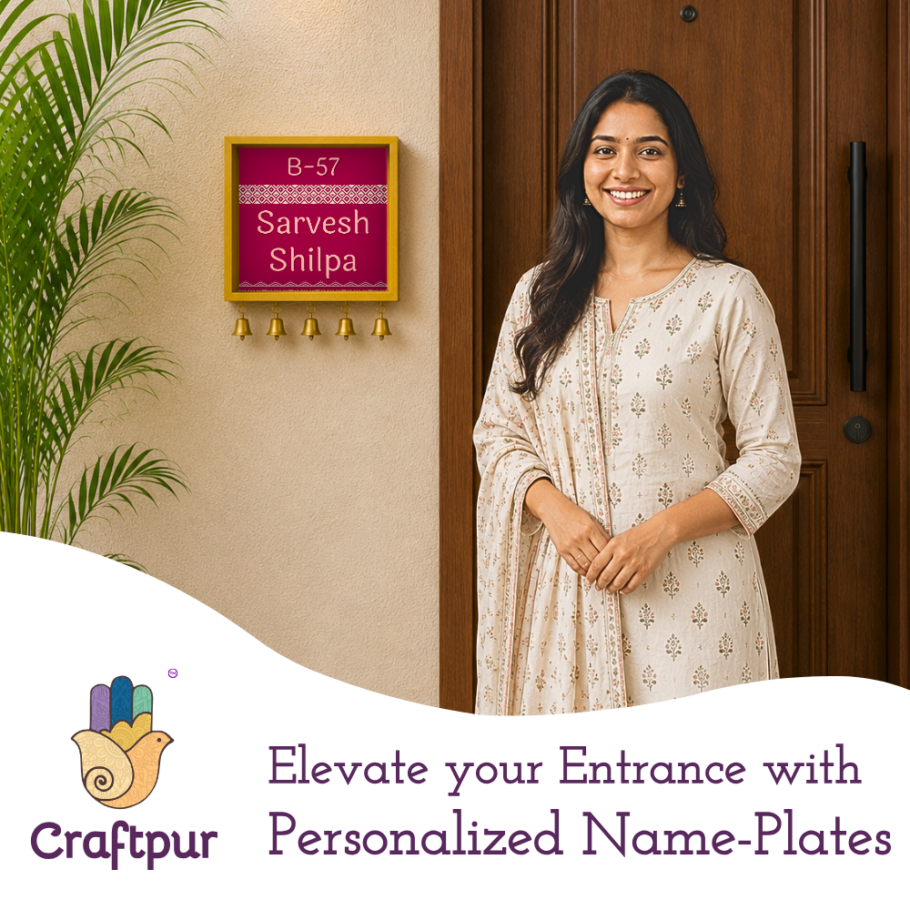 Craftpur Wooden Customized Name Plate