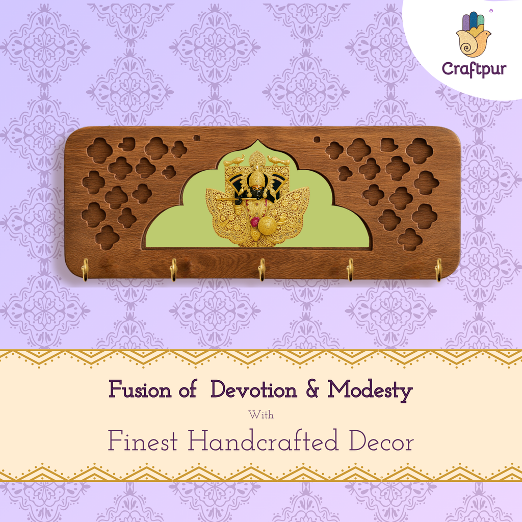 Solid Wood Jharokha Sawariya Seth Ji keyholder